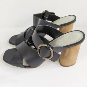 STATE Icendra Block Heel Sandal Leather Upper Shoes Women’s Size 9.5